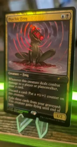MTG: Secrets Of Strixhaven PSYCHIC FROG FOIL STORE CHAMPIONSHIP PROMO Magic - Image 1