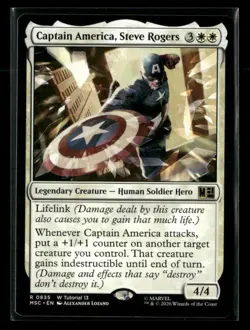 Captain America, Steve Rogers (0835) Marvel Super Heroes Magic: The Gathering NM - Image 1