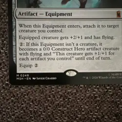 MTG Marvel Super Heroes Iron Man Armor 0248 Mythic Artifact Equipment EN - Image 2