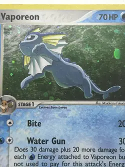 Vaporeon 2006 Pokemon TCG 6/17 POP Series 3 Holo Rare Vintage Card - MP - Image 3
