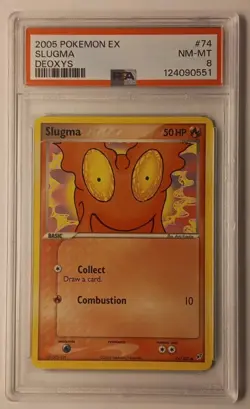 PSA Slugma🔥 74/107 EX DEOXYS 2005 Vintage Pokemon TCG - Image 1