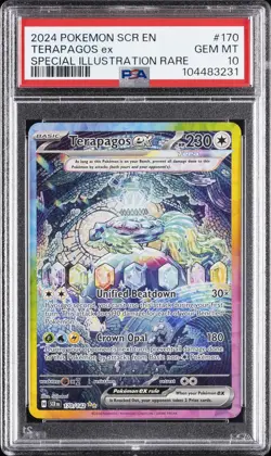 2024 POKEMON SCR EN-STELLAR CROWN SPECIAL ILLUSTRATION RARE TERAPAGOS EX PSA 10 - Image 1