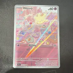 Pokemon TCG Milcery Illustration Rare Holo 152/142 SV07 Stellar Crown 2024 - Image 1