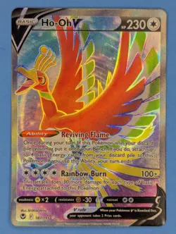 Ho-Oh V (Full Art) 187/195 Pokemon TCG Ultra Rare SWSH12: Silver Tempest NM - Image 1