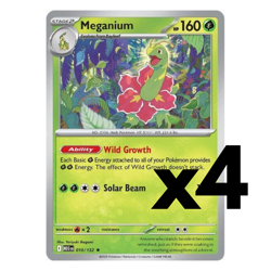 4x Meganium - 010/132 - ME01: Mega Evolution (MEG) Pokemon Playset x4 - Image 1