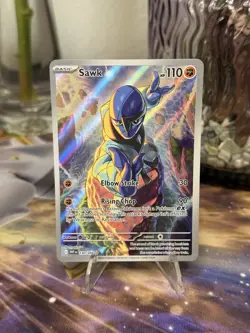 Pokemon TCG Sawk 130/086 Illustration Rare Sv: White Flare - Image 1