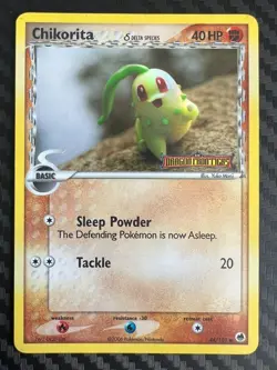 Pokemon TCG Chikorita Delta Species 44/101 Dragon Frontiers Reverse Holo VLP - Image 1