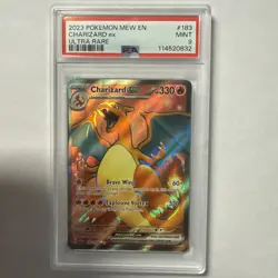 2023 Pokemon Charizard ex 183/165 SV 151 Holo Ultra Rare PSA Graded EN - Image 1