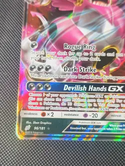 Pokemon TCG Hoopa GX Sun Moon Team Up 96/181 Holo Ultra Rare - Image 5