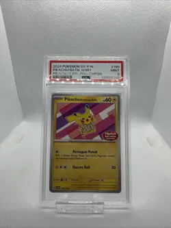 2024 POKEMON INDONESIAN SV-P PROMO #190 PIKACHU/BATIK SHIRT IDN.JRNY.CMPGN PSA 9 - Image 2