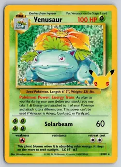 Venusaur 15/102 Celebrations: Classic Collection Pokemon Holo NM - Image 1