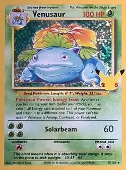 Pokemon TCG Venusaur Celebrations: Classic Collection 15/102 Holo Rare - Image 2