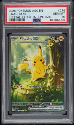 2026 POKEMON ASC EN-ASCENDED HEROES SPECIAL ILLUSTRATION RARE PIKACHU EX PSA 10 - Image 1