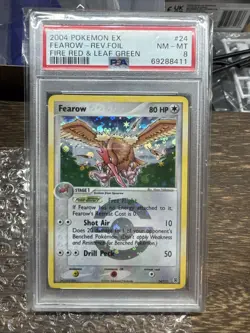 Pokemon EX Fire Red Leaf Green Reverse Holo Fearow PSA 8 Mint - Image 1