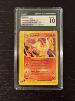 Rapidash CGC 10 GEM MINT - 2002 Black Star Promo #51 Pokemon Center New York - Image 1