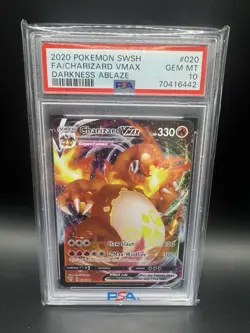 Pokemon SWSH Darkness Ablaze FA Charizard VMAX 2020 20/189 PSA 10 - Image 1