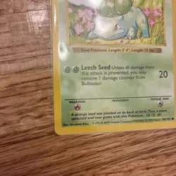 Pokemon Shadowless Bulbasaur 44/102- Base Set-Length Error Misprint✨ - Image 5