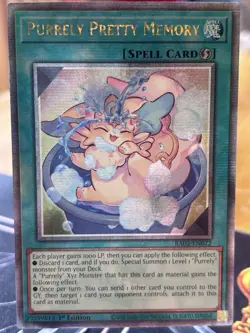 Yu-Gi-Oh Purrely Pretty Memory - RA02-EN072 Quarter Century NM 1st Edition - Image 1