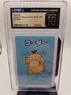CGC 10 Pristine Psyduck Old Maid Playing Card 2019 Pokemon Japanese - Image 1