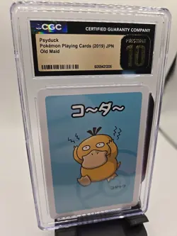 CGC 10 Pristine Psyduck Old Maid Playing Card 2019 Pokemon Japanese - Image 3