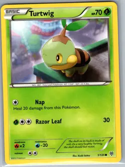 Turtwig 1/135 Non Holo Plasma Storm - Pokemon Card - LP - Image 1