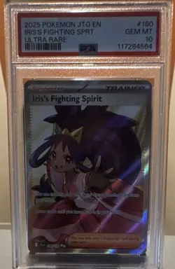 Pokemon TCG Iris's Fighting Spirit Holo Ultra Rare Sv09 180/159 PSA 10 - Image 1