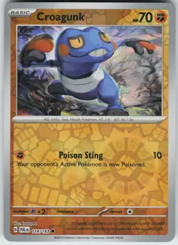Pokemon Croagunk 114/193 SV02: Paldea Evolved NM Reverse Holo card - Image 1