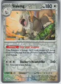 Pokemon Slaking 162/193 SV02: Paldea Evolved NM Reverse Holo card - Image 1