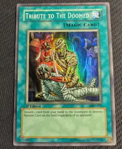 Yugioh Tribute to the Doomed MRD-057 1st Edition Super Rare NM! - Image 1