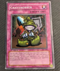 Yugioh Graverobber PSV-008 1st Edition Super Rare NM/M! - Image 1