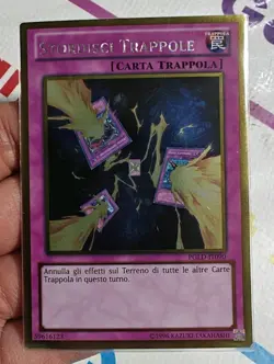 YU-GI-OH! PGLD-IT090 Stordisci Trappole Rara RARA ORO ITA MINT - Image 1