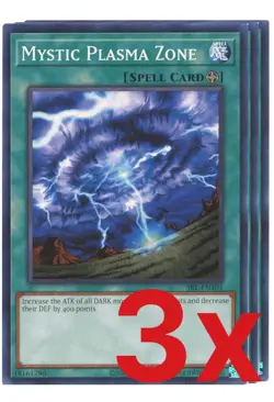 3x Yu-Gi-Oh! TCG SRL-EN101 Mystic Plasma Zone Common NM - Image 1