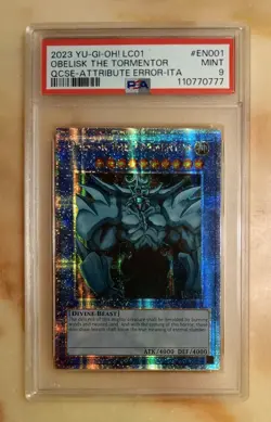 2023 Obelisk The Tormentor PSA 9 MINT LC01-EN001 Attribute Error - Italian QCSR - Image 1