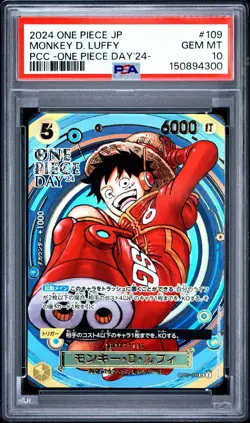 2024 Pokemon JPN One Piece Day'24 OP07-109 Monkey D. Luffy PSA 10 GEM MINT - Image 1