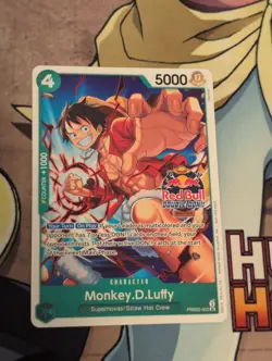 One Piece TCG Red Bull Double Don Event Promo Luffy Card NM - Image 1
