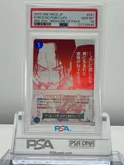 PSA10 One Piece Card JP FORCE/NO POINT/LIFE 3rd ANV Treasure CP PACK OP13-057 R - Image 1