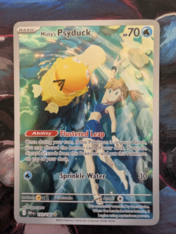 Pokemon Misty's Psyduck 193/182 Destined Rivals Illustration Rare IR Holo NM - Image 1