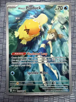 Misty's Psyduck 193/182 Destined Rivals Illustration Rare IR Pokemon Card NM/M - Image 1