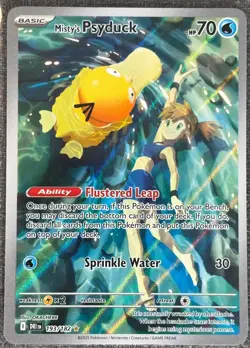 Misty's Psyduck 193/182 Destined Rivals Illustration Rare IR Pokemon Card NM - Image 1
