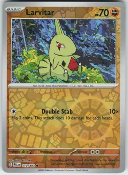 Pokemon Larvitar 110/193 SV02: Paldea Evolved NM Reverse Holo card - Image 1