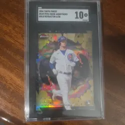 PETE CROW-ARMSTRONG 2024 TOPPS FINEST GOLD REFRACTOR #6/20 RC SGC 10!! CUBS STAR - Image 2