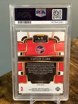 2024 Caitlin Clark Select #72 Pink Ice PSA 10 RC Indiana Fever - Image 2
