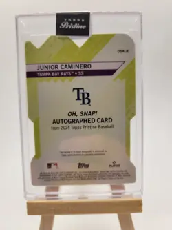 2024 Topps Pristine Oh Snap! Refractor Junior Caminero RC Rookie AUTO - Image 2