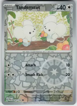 Pokemon Tandemaus - 167/193 SV02: Paldea Evolved NM Reverse Holo card - Image 1