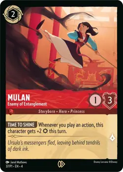 Mulan - Enemy of Entanglement Cold Foil Promo Disney Lorcana Promo Cards 37 NM - Image 1