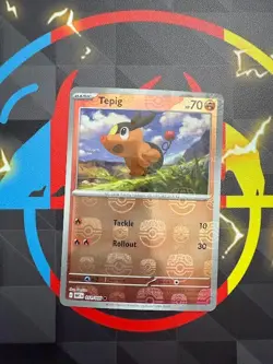 Tepig 011/086 WHT White Flare Masterball Pattern Pokemon Card TCG - Image 1