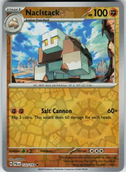 Pokemon Naclstack 122/193 SV02: Paldea Evolved NM Reverse Holo card - Image 1