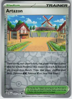 Pokemon Artazon 171/193 SV02: Paldea Evolved NM Reverse Holo card - Image 1