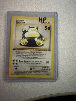 Snorlax Jungle 27/64 1st Edition Non-Holographic Card HP/DMG condition - Image 1