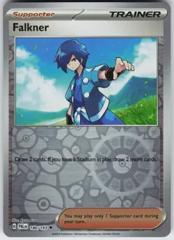 Pokemon Falkner - 180/193 SV02: Paldea Evolved NM Reverse Holo card - Image 1